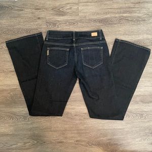 Paige Mid Rise Dark Wash Bootcut Jean size 28